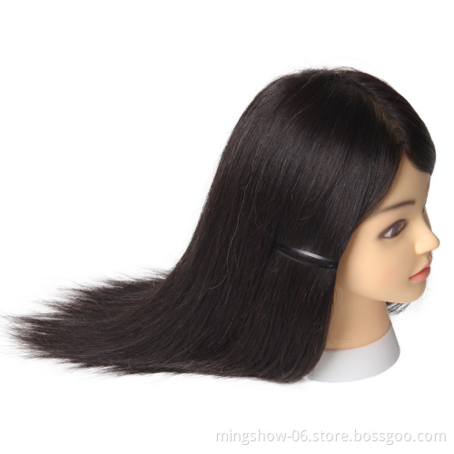 Cosmetology practice training head mannequin for hairdresser